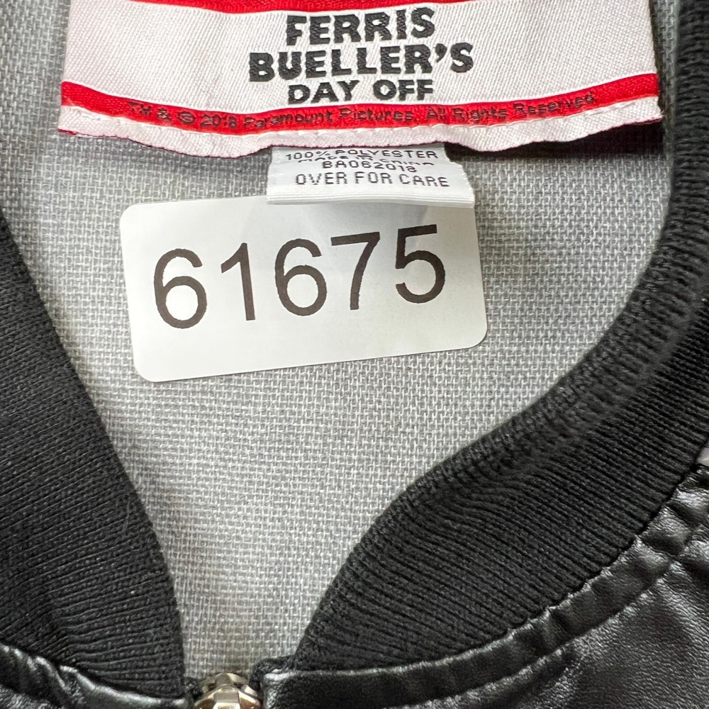 Ferris Bueller's Day Off Replica Bomber Jacket L Black Men 80s Movie Costume - Picture 10 of 10